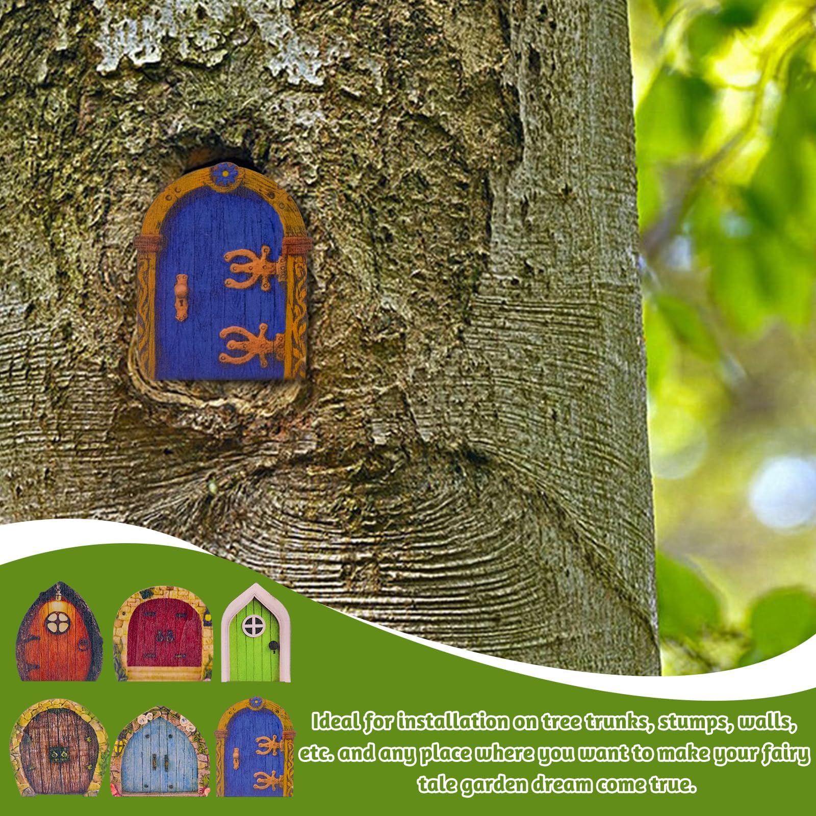 BLLREMIPSUR miniature fairy door for bonsai enhances woodland corners.