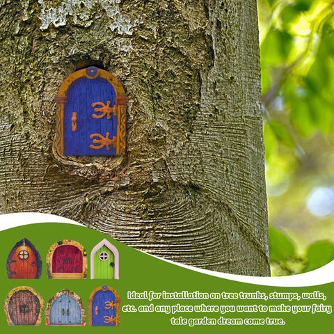 BLLREMIPSUR miniature fairy door for bonsai enhances woodland corners.
