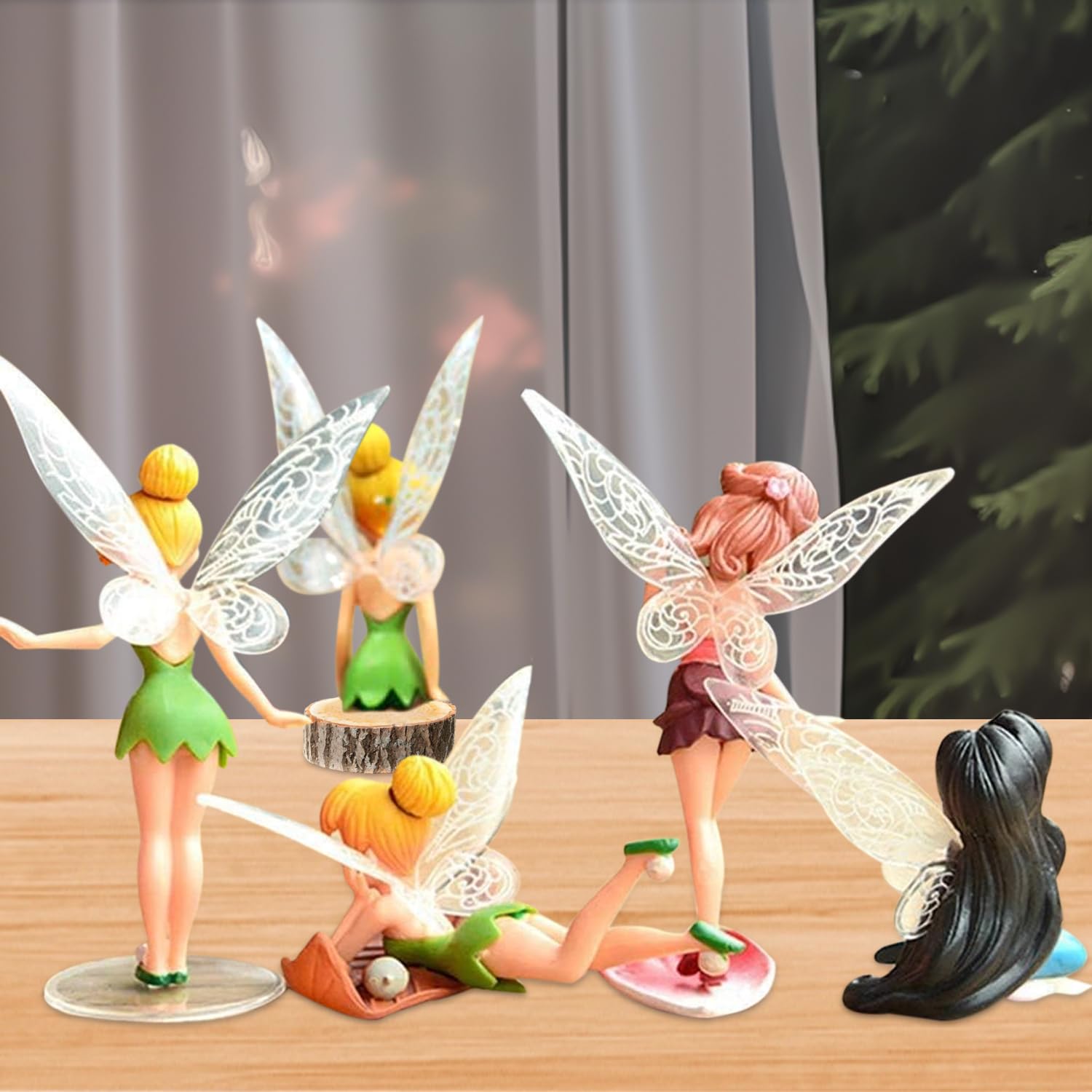 BLLREMIPSUR six-piece fairy set supports DIY garden villages and mini landscapes.