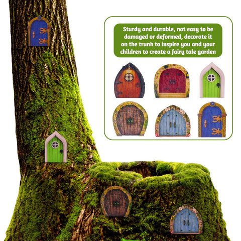 BLLREMIPSUR rainbow gate fairy door adds colorful appeal to terrariums.