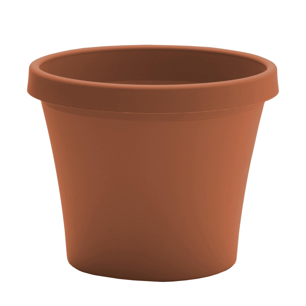 Bloem Terra 8-inch planter with drainage holes supports healthy watering.