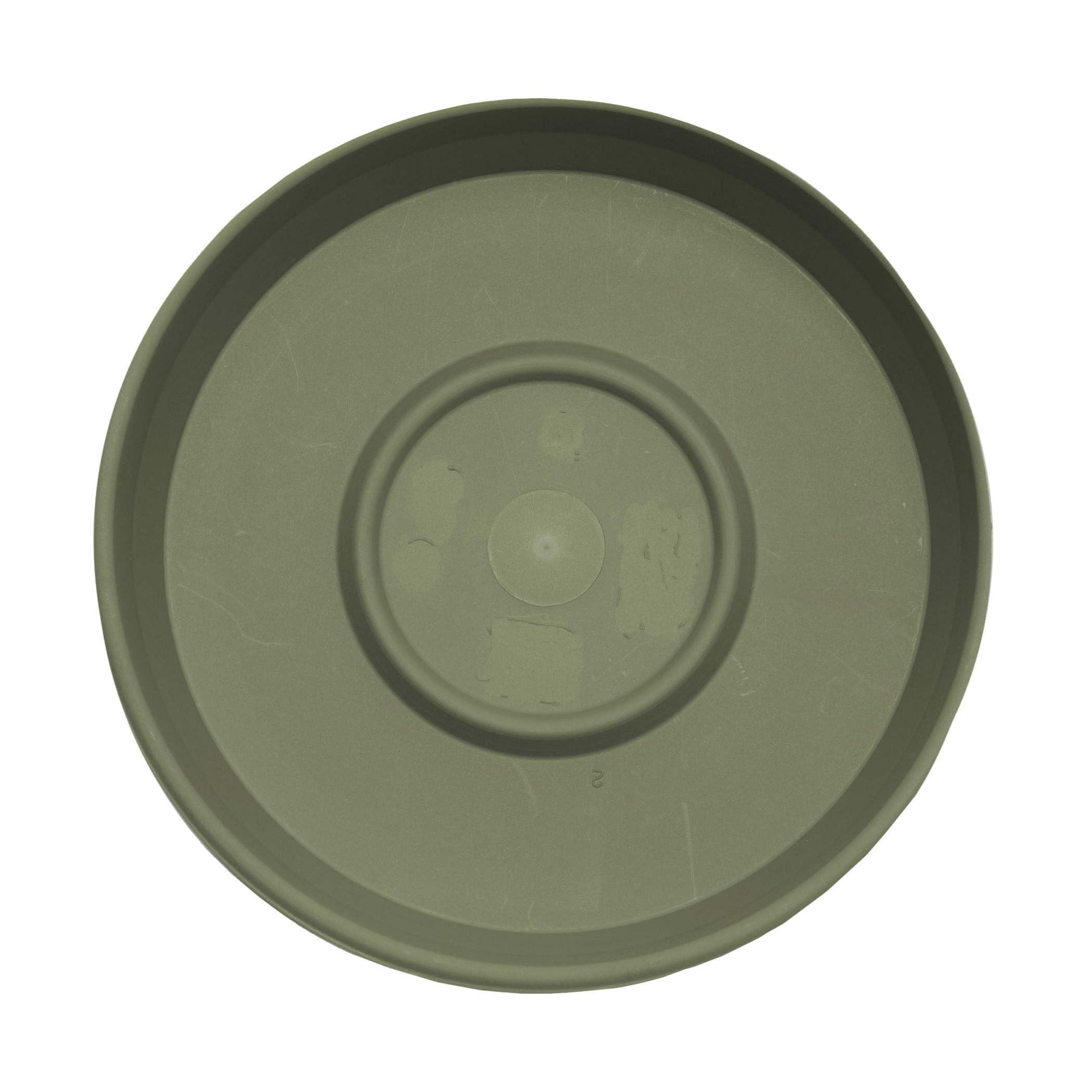 Bloem Terra saucer durable resin resists fading in sunlight.