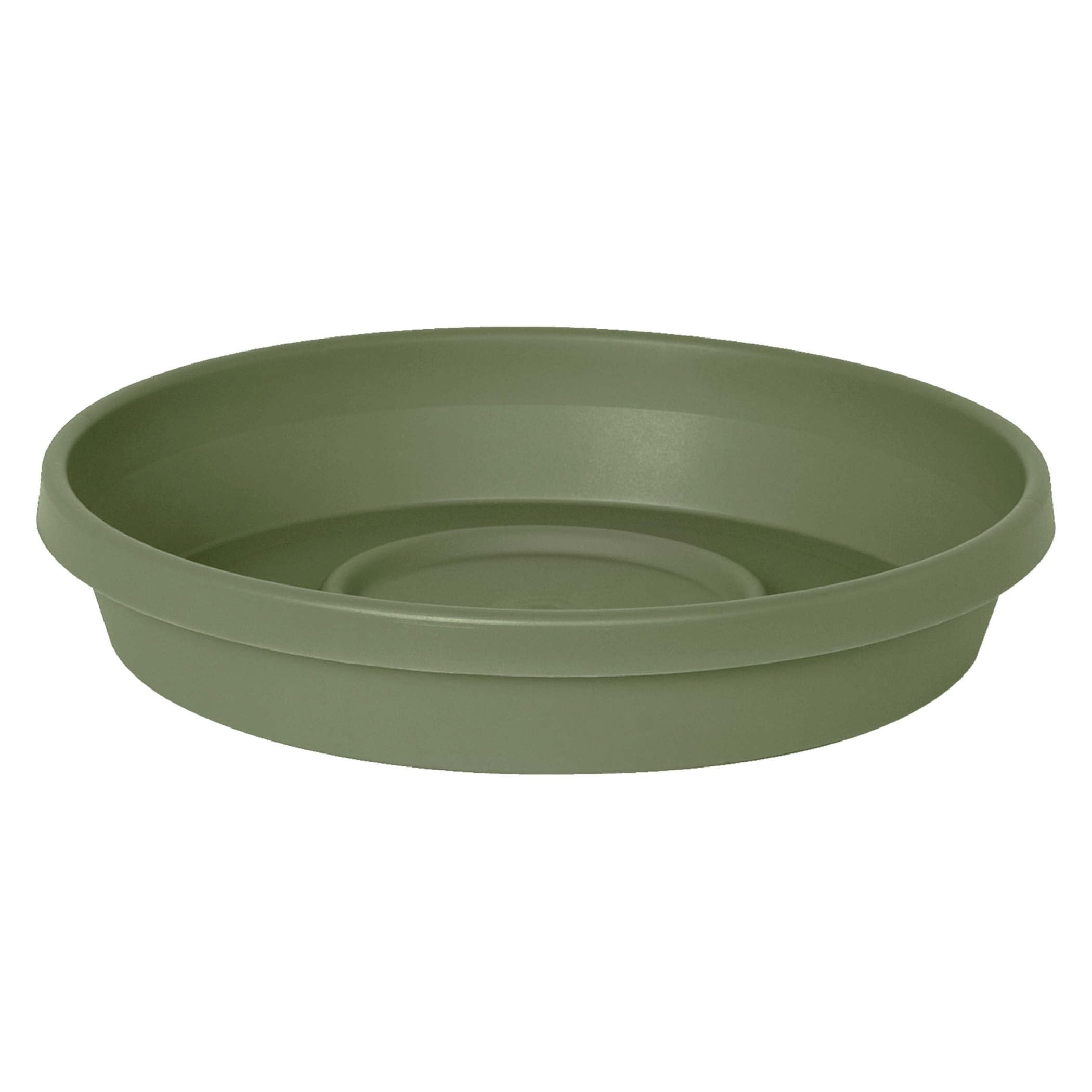 Bloem Terra saucer matte finish protects surfaces and catches excess water.