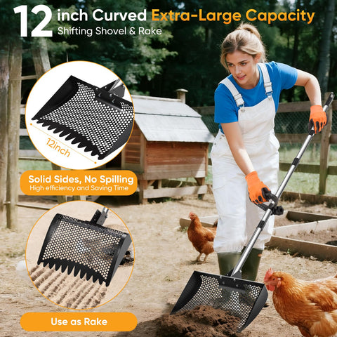 Bloksin 0.28-inch honeycomb mesh filter separating waste from bedding.