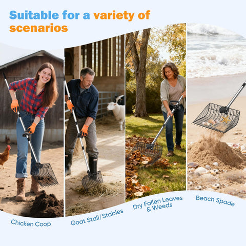 Bloksin effective for sand, bedding, leaves and beach cleanup.