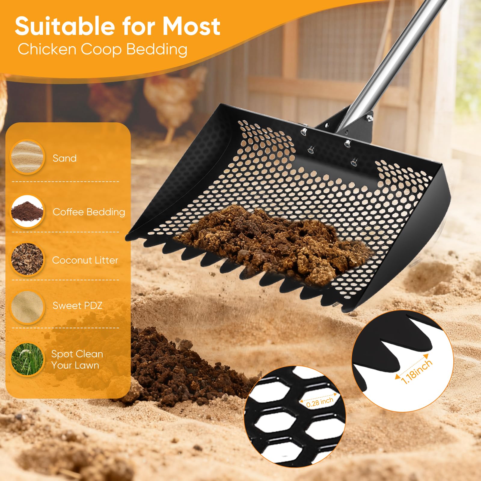 Bloksin stainless steel handle connection ensures stable performance.
