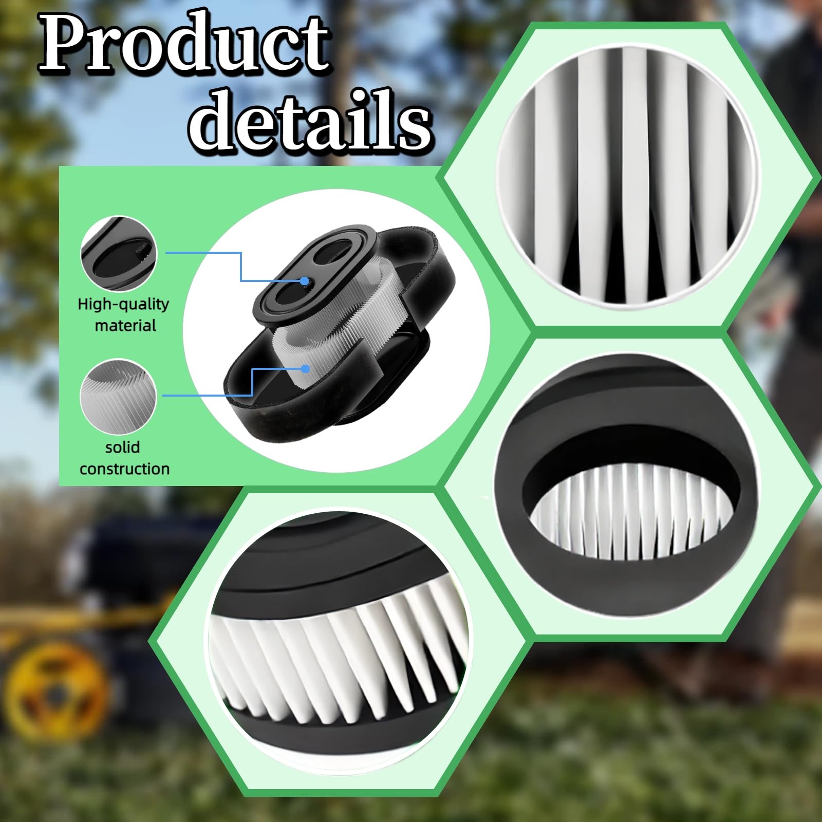 Four-pack includes filters and pre-filters for easy replacements.