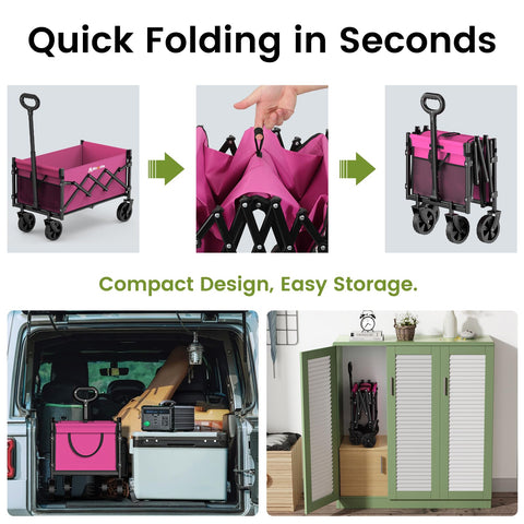 Blomoba wagon simplifies camping, beach trips, and picnics with easy transport