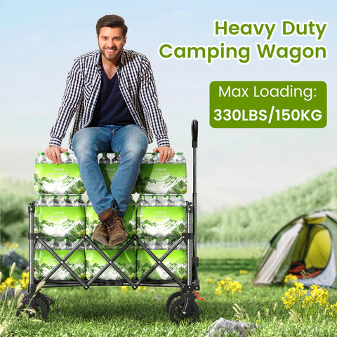 Blomoba wagon in quick-fold form for compact storage.