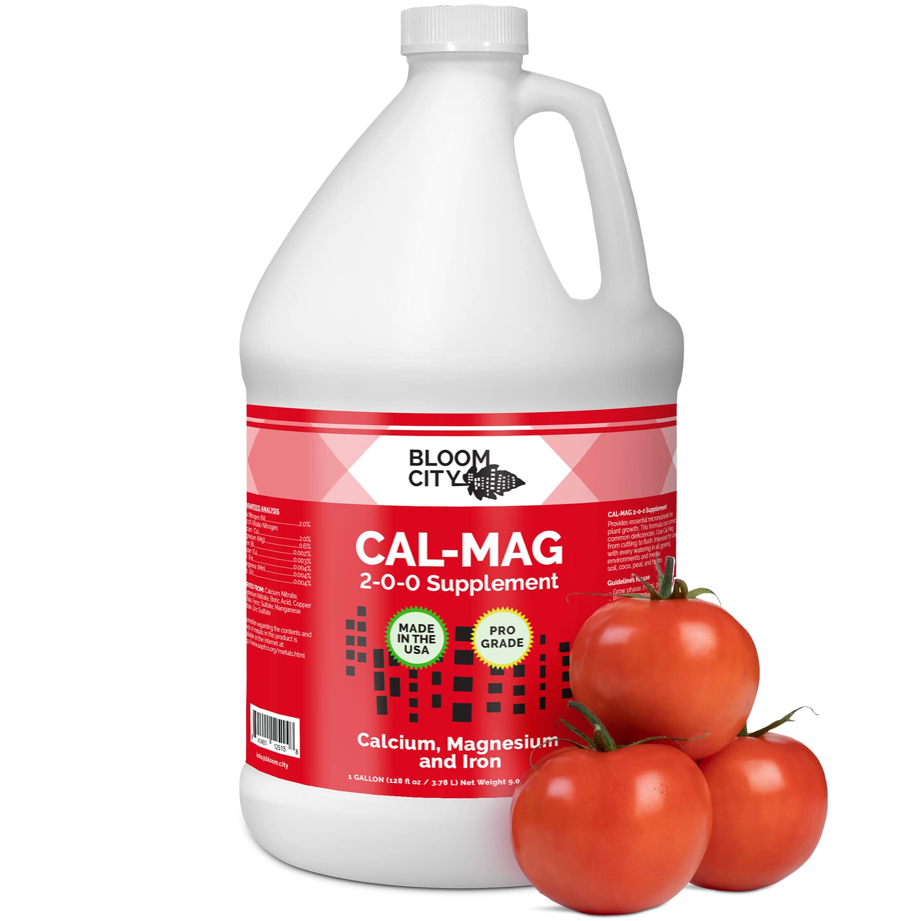 Bloom City Cal-Mag bottle front showing professional grade formula for growth.