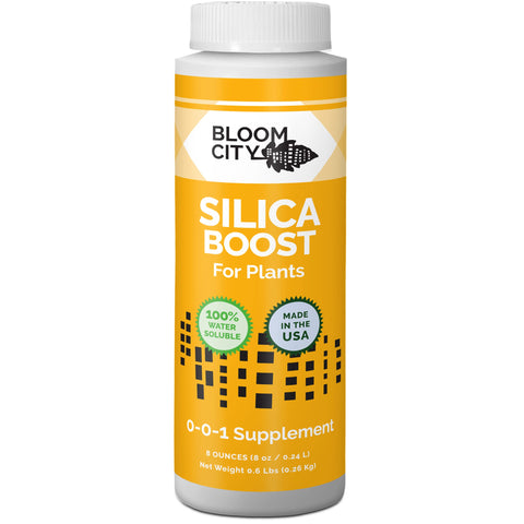 Bloom City Liquid Silica Boost bottle front view highlighting plant-strength support