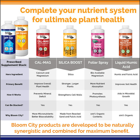 Bloom City pH Up Down kit bottle cap closeup highlights dual-bottle design.