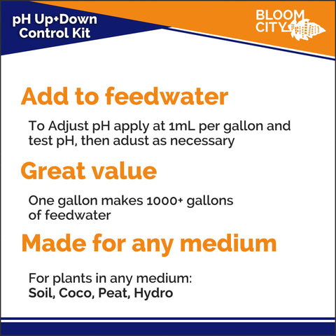 Bloom City pH Up Down kit balancing nutrients in soil for better growth.