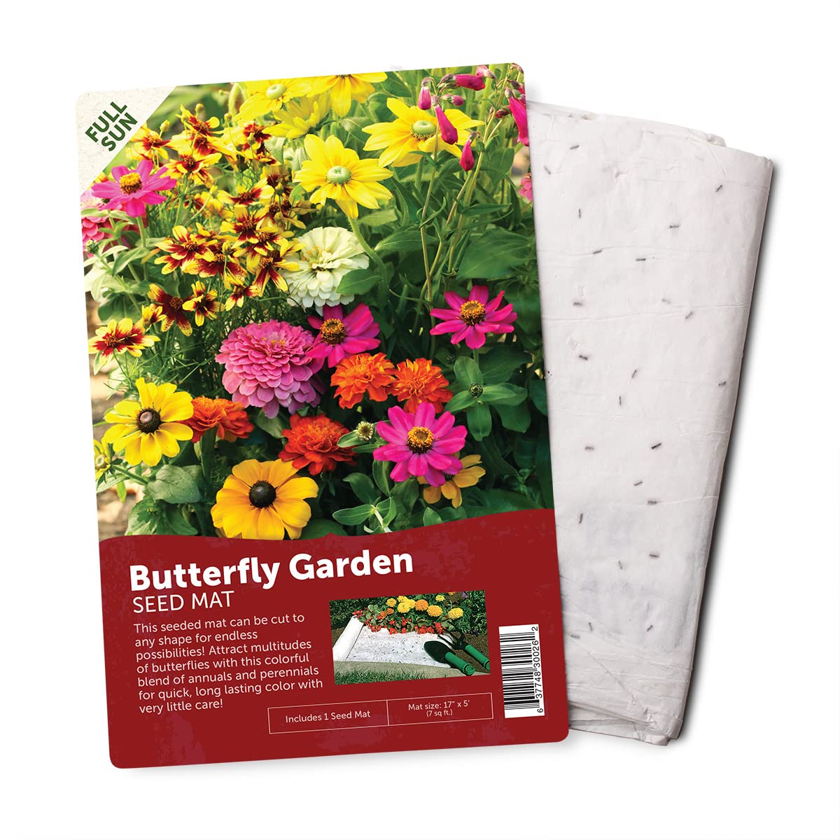 BloomingBulb seed mat butterfly garden setup attracts pollinators with vibrant blooms.