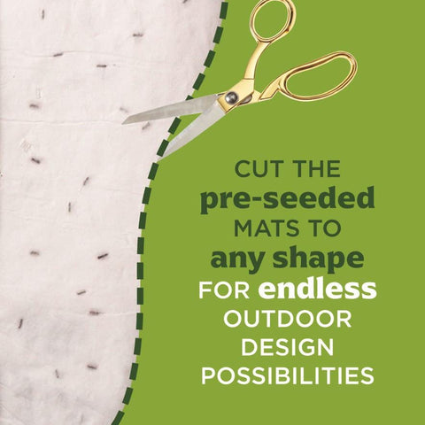 BloomingBulb seed mat naturally mulching area reduces weeds and supports growth.