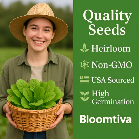 Bloomtiva baby mustard greens seeds young leaves harvest ready for salads