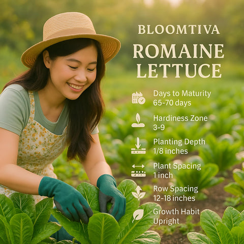 Bloomtiva outdoors-ready romaine lettuce in garden beds