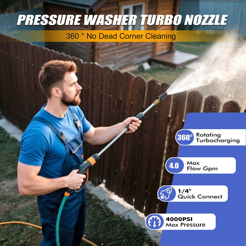 Blorvex 25-degree broad-angle spray for faster cleaning.