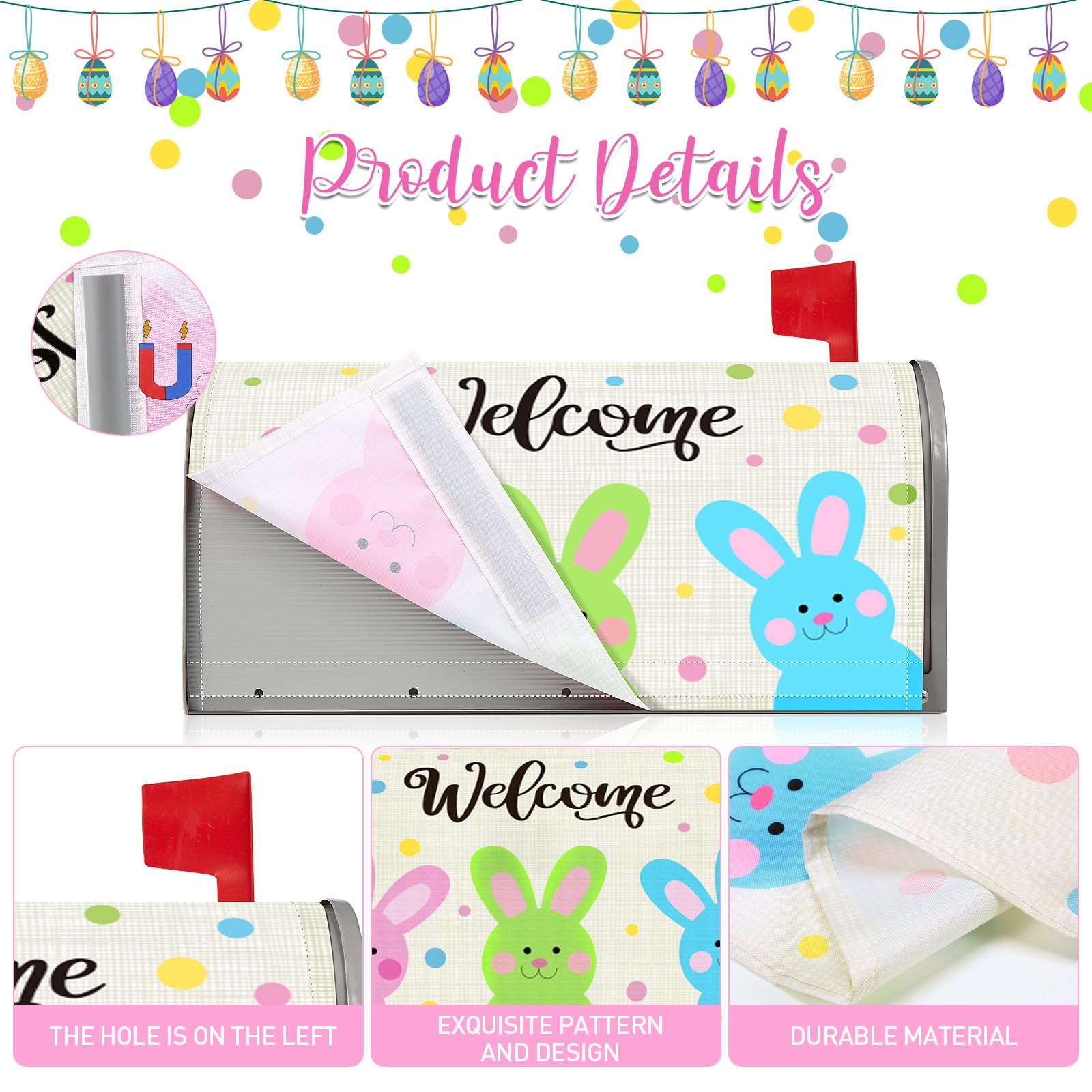 Blosssound colorful dots design brightens mailboxes for festive spring welcome.