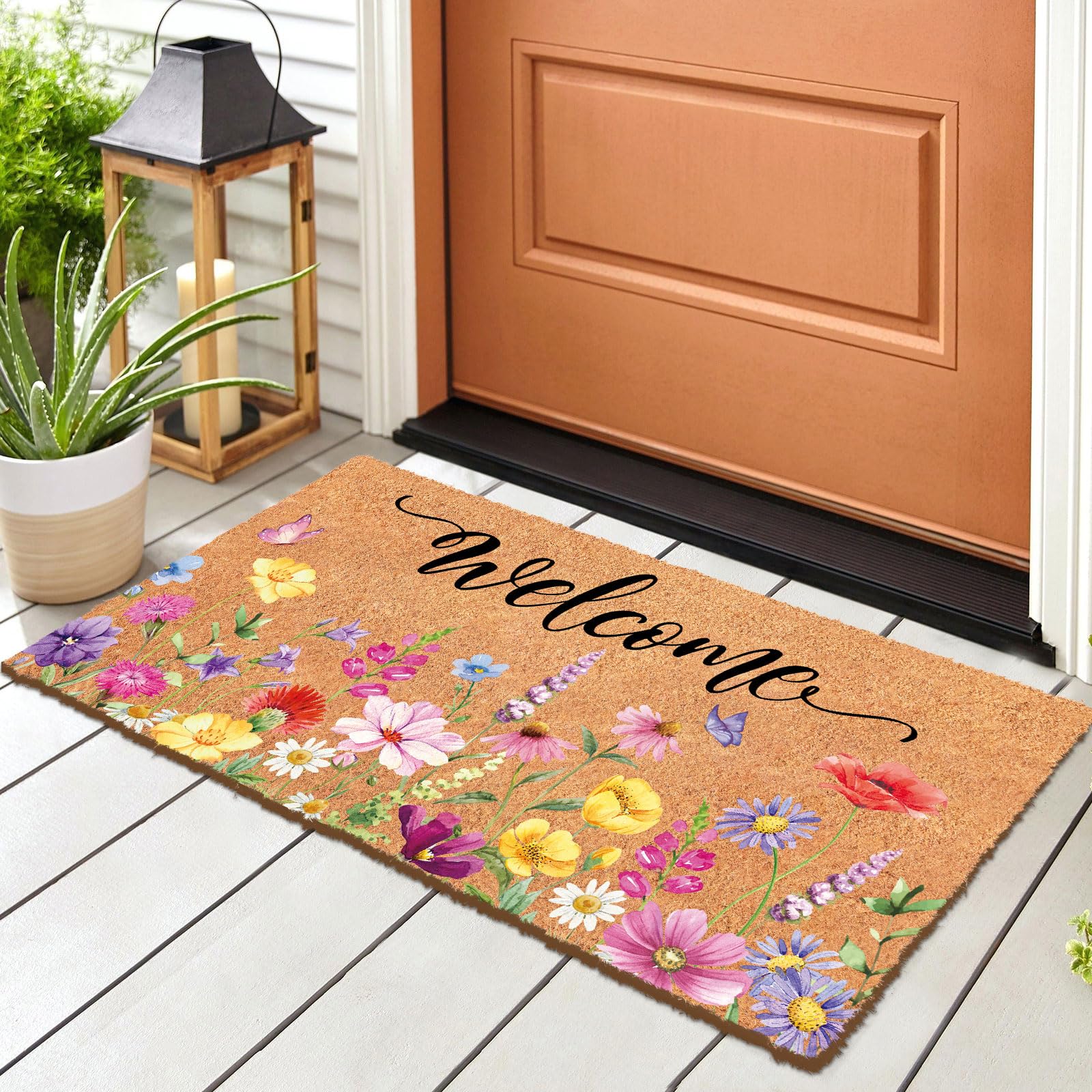 Blosssound non-slip doormat helps keep dirt outside and floors safer.