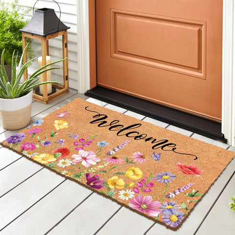 Blosssound non-slip doormat helps keep dirt outside and floors safer.