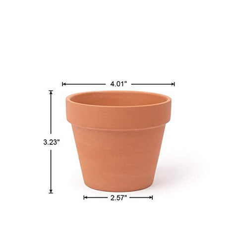 BLQH succulent pot 4-inch terracotta for easy watering.