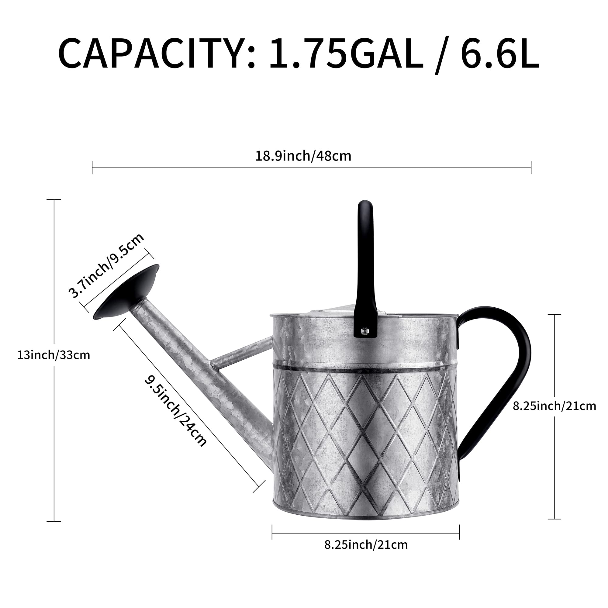 BLstyle round metal handle enables comfortable pouring and control.