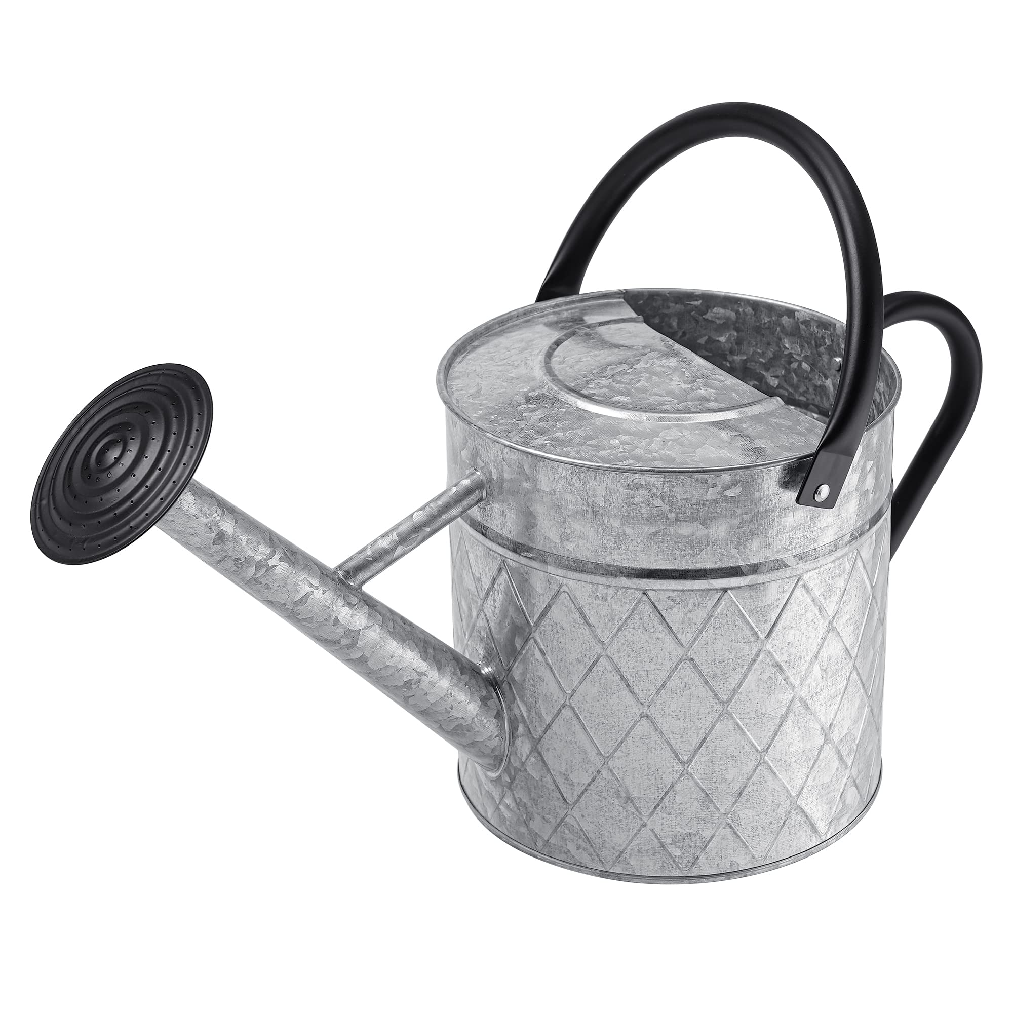 BLstyle watering can with diamond pattern adds garden charm and durability.