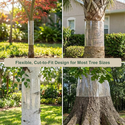 Bltopabb clear tree wrap design allows sunlight to reach bark.