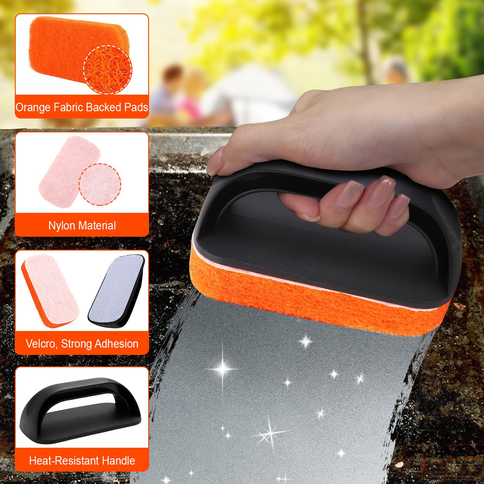 BLTTOPU scouring pads with handle enable safe scrubbing