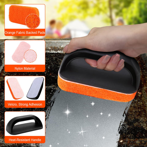 BLTTOPU scouring pads with handle enable safe scrubbing