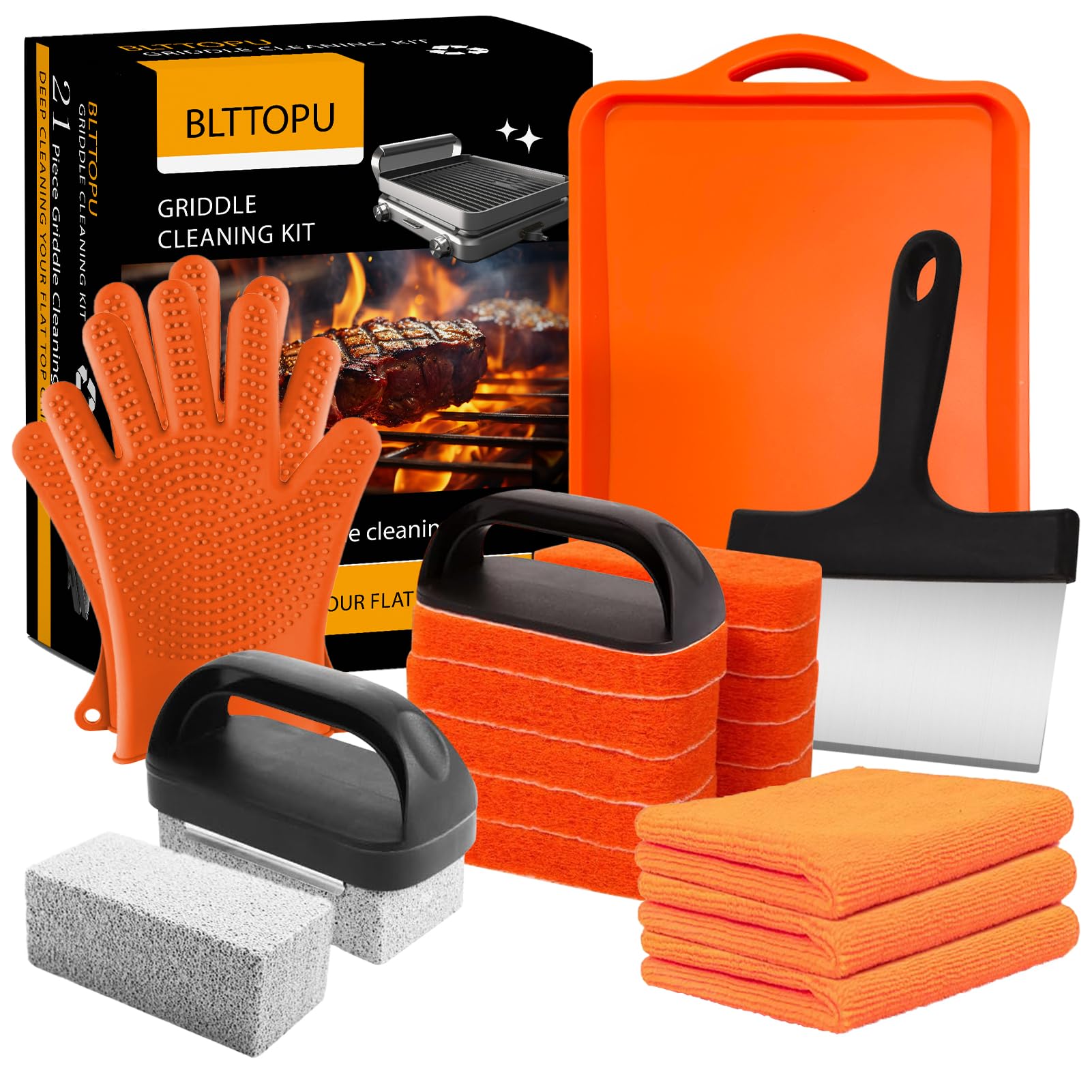 BLTTOPU silicone spatula mat protects counters while resting hot spatulas