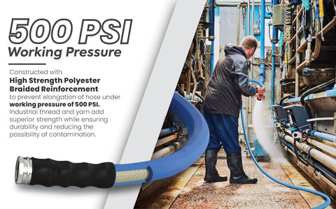 BLUBIRD AG-LITE AL3415 hose rated at 500 PSI for high-pressure tasks.