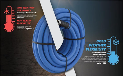 BLUBIRD AG-LITE AL3415 hose tolerates hot water up to 200F, versatile use.
