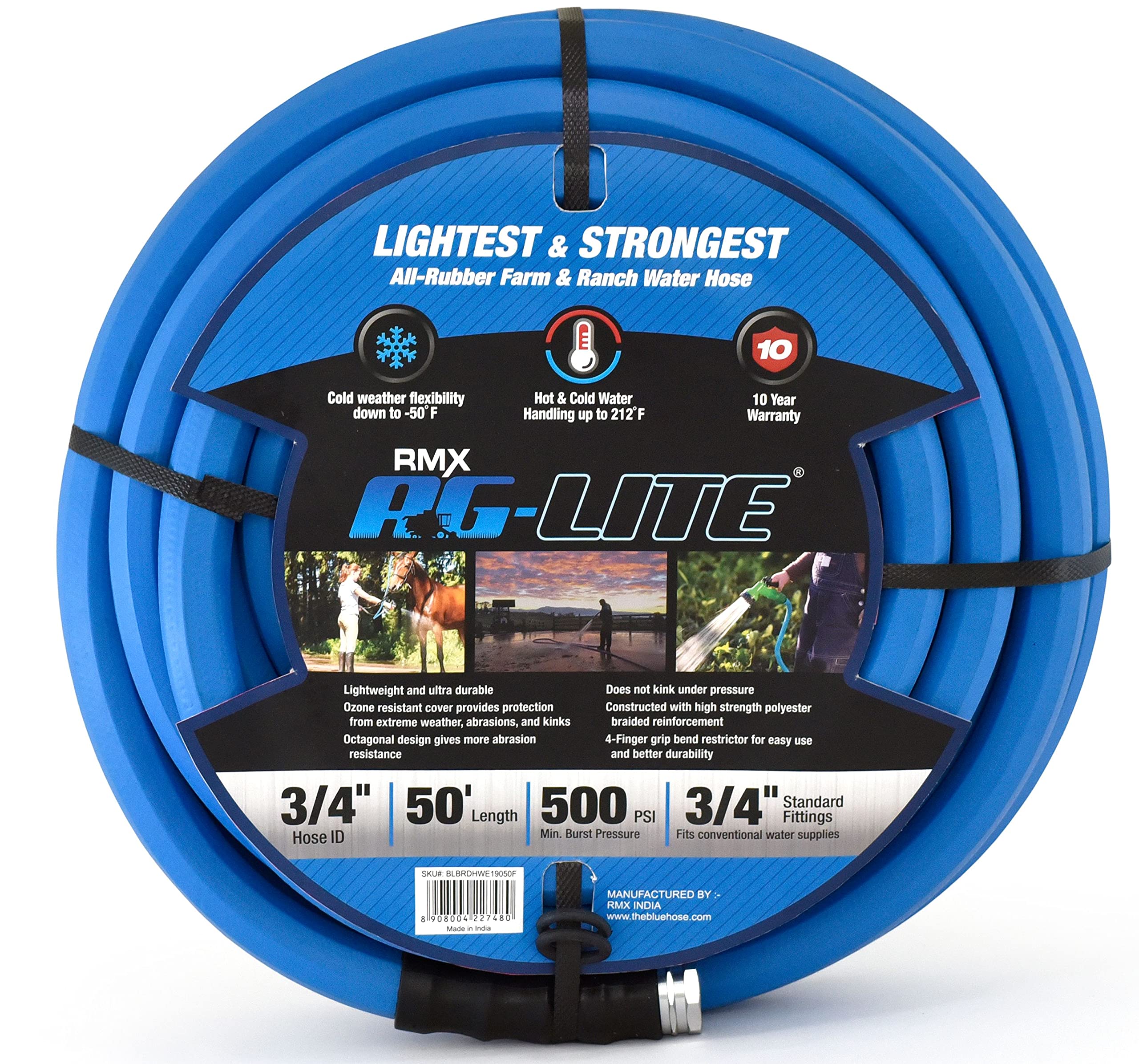 BLUBIRD AG-Lite hose outer cover showing weather-resistant durability.