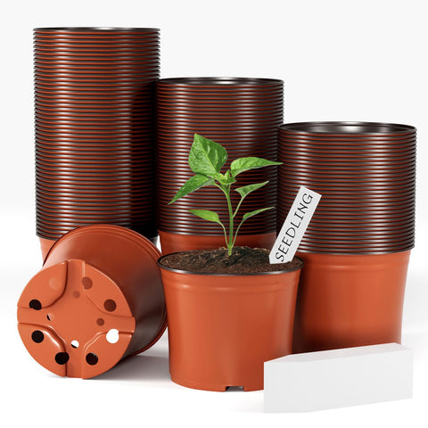 Bluckincle 6-inch seedling pots stackable for space saving and organization