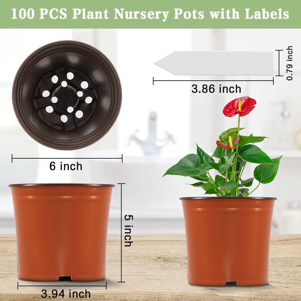 Bluckincle nursery pots with drainage holes prevent overwatering