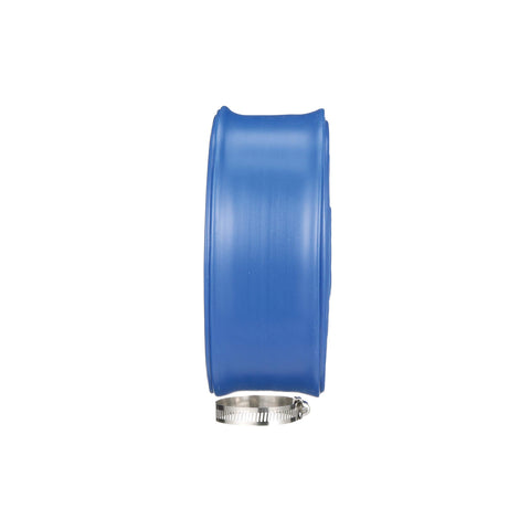 Blue Devil backwash hose in-use image demonstrates 2-inch diameter for compatible fittings.