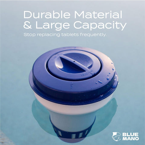 Blue Mano reinforced-lid with locking tabs prevents accidental openings.