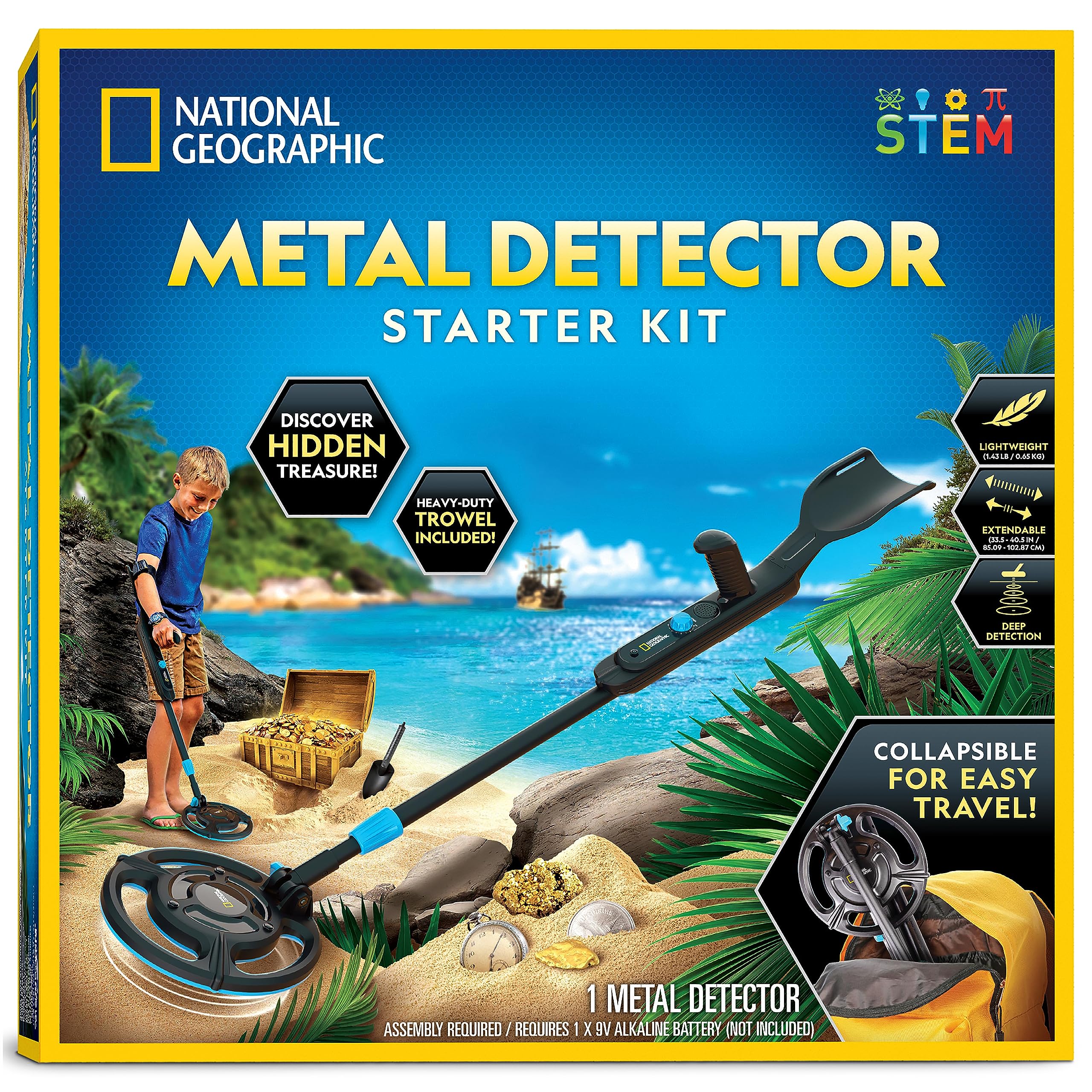 Blue Marble detector kit kids coil view for precise treasure scanning