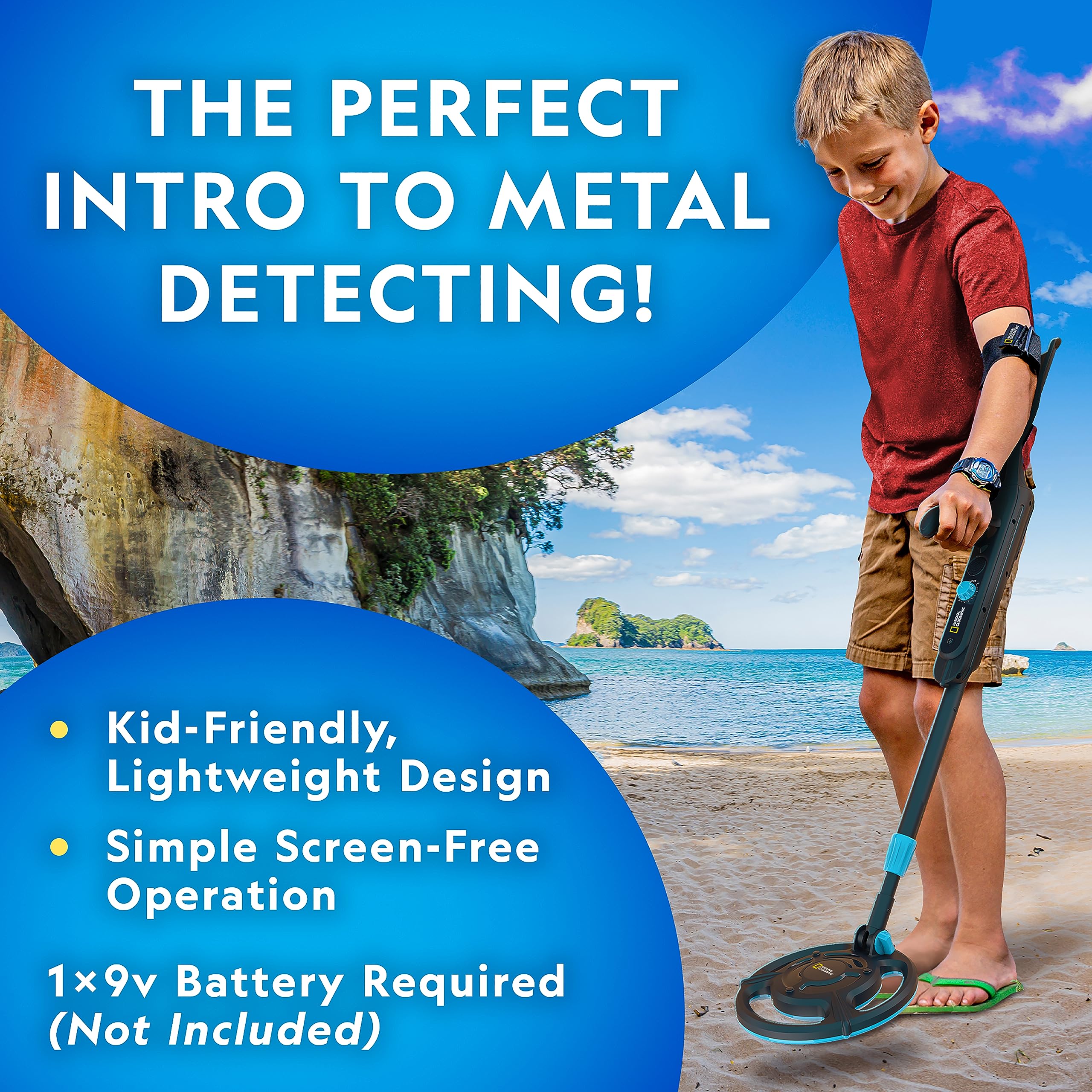 Blue Marble detector kit waterproof coil enables beach treasure hunting