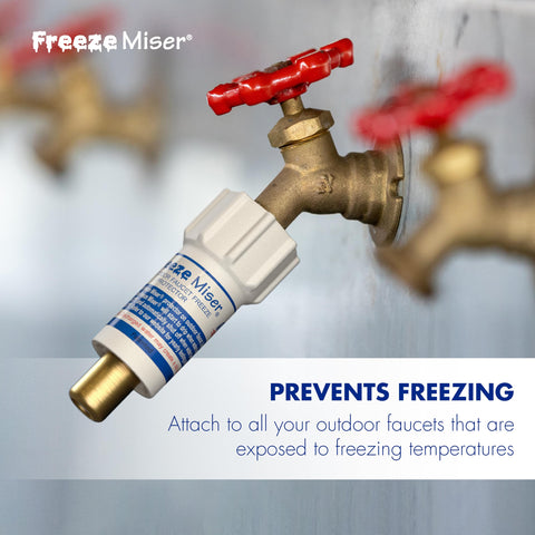 Blue Penguin Freeze Miser activates at low temperatures to protect pipes.