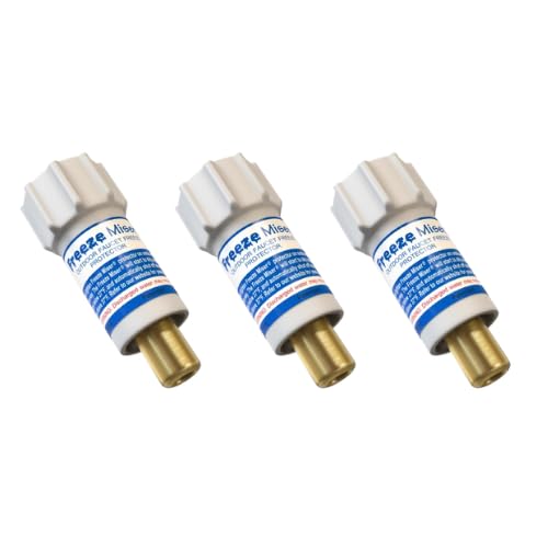 Blue Penguin Freeze Miser valve shield on a faucet prevents freezing.