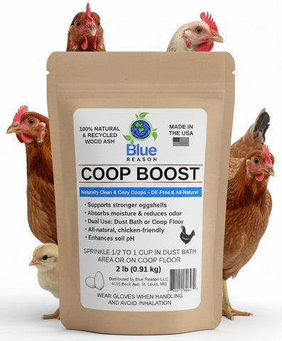 Blue Reason Coop Boost 2lb bag for fresh coop bedding and odor control.