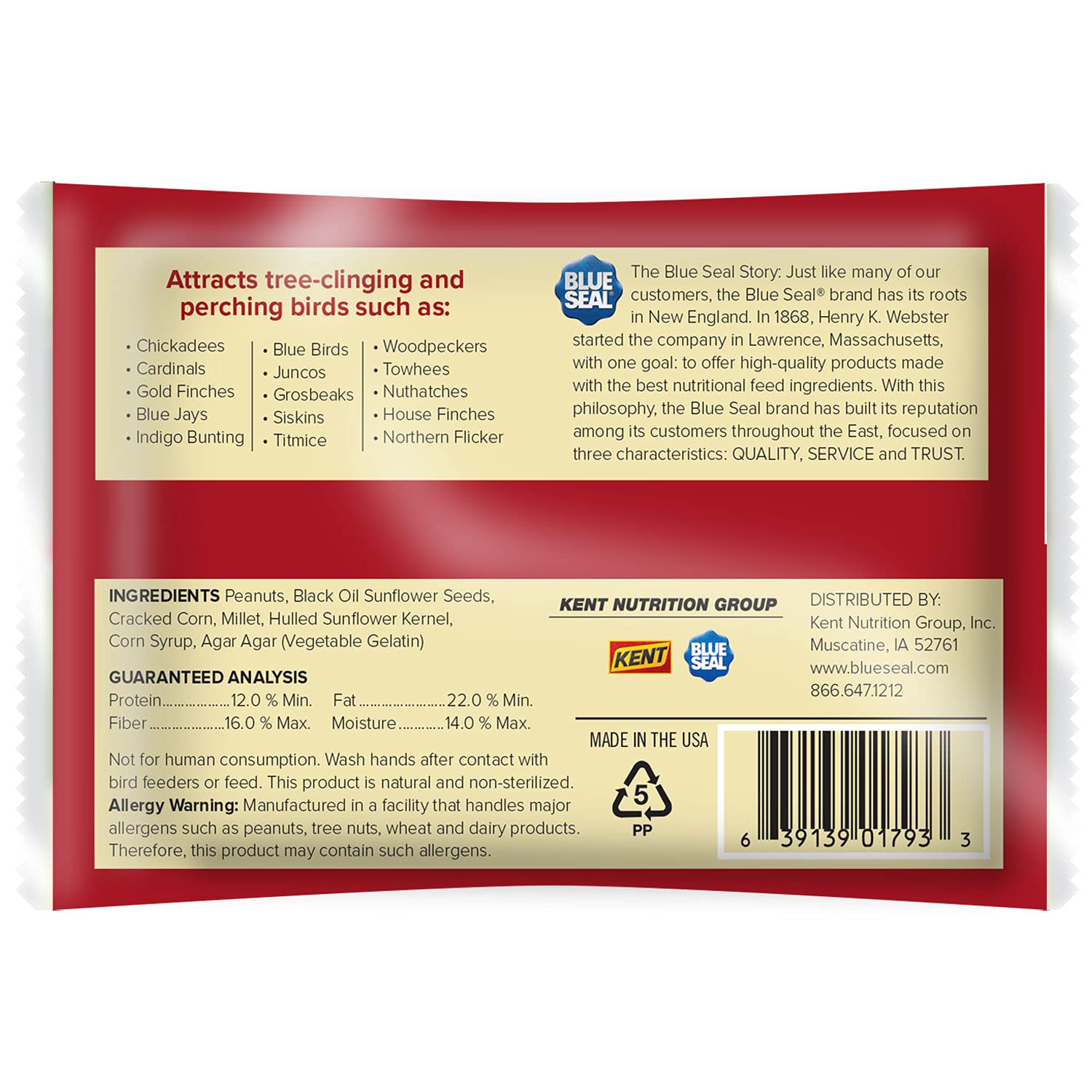 Blue Seal easy-open wrapper highlighting reduced packaging waste