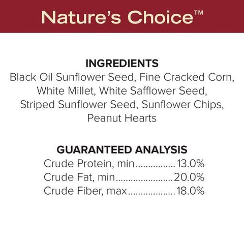 Blue Seal Nature's Choice at feeders attracts chickadees and titmice