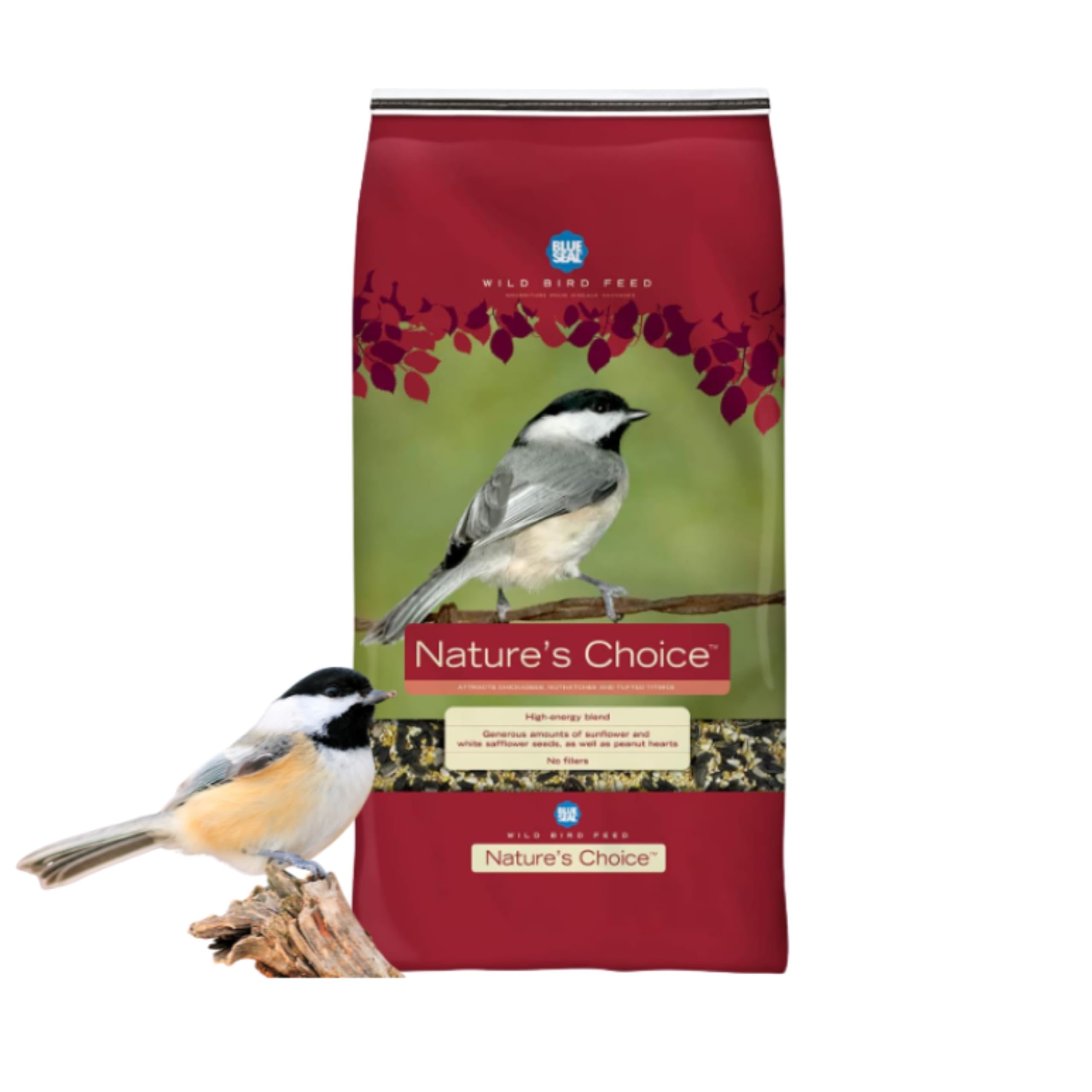 Blue Seal Nature's Choice wild bird seed high-energy blend draws diverse backyard birds