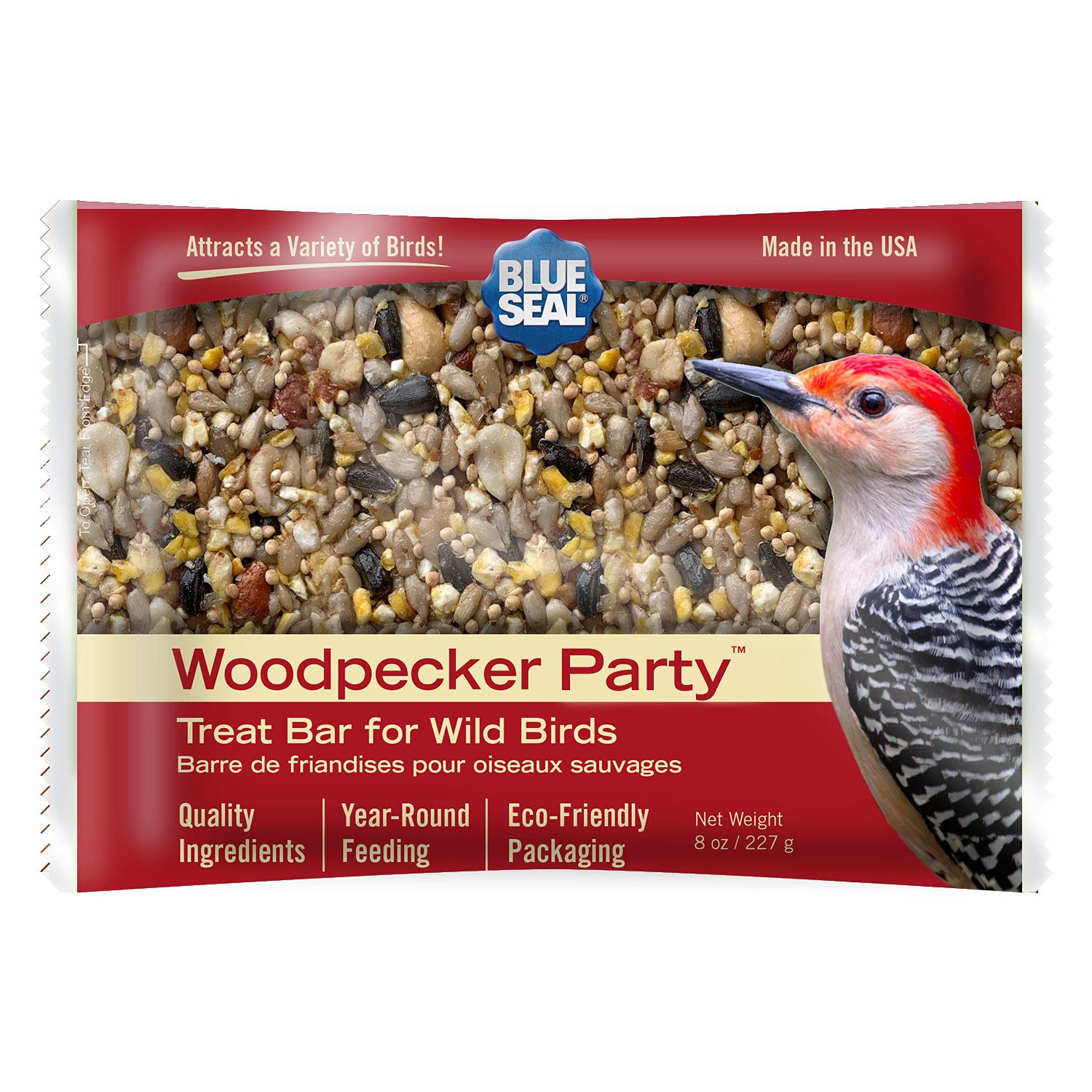 Blue Seal suet bars at feeder with birds visiting