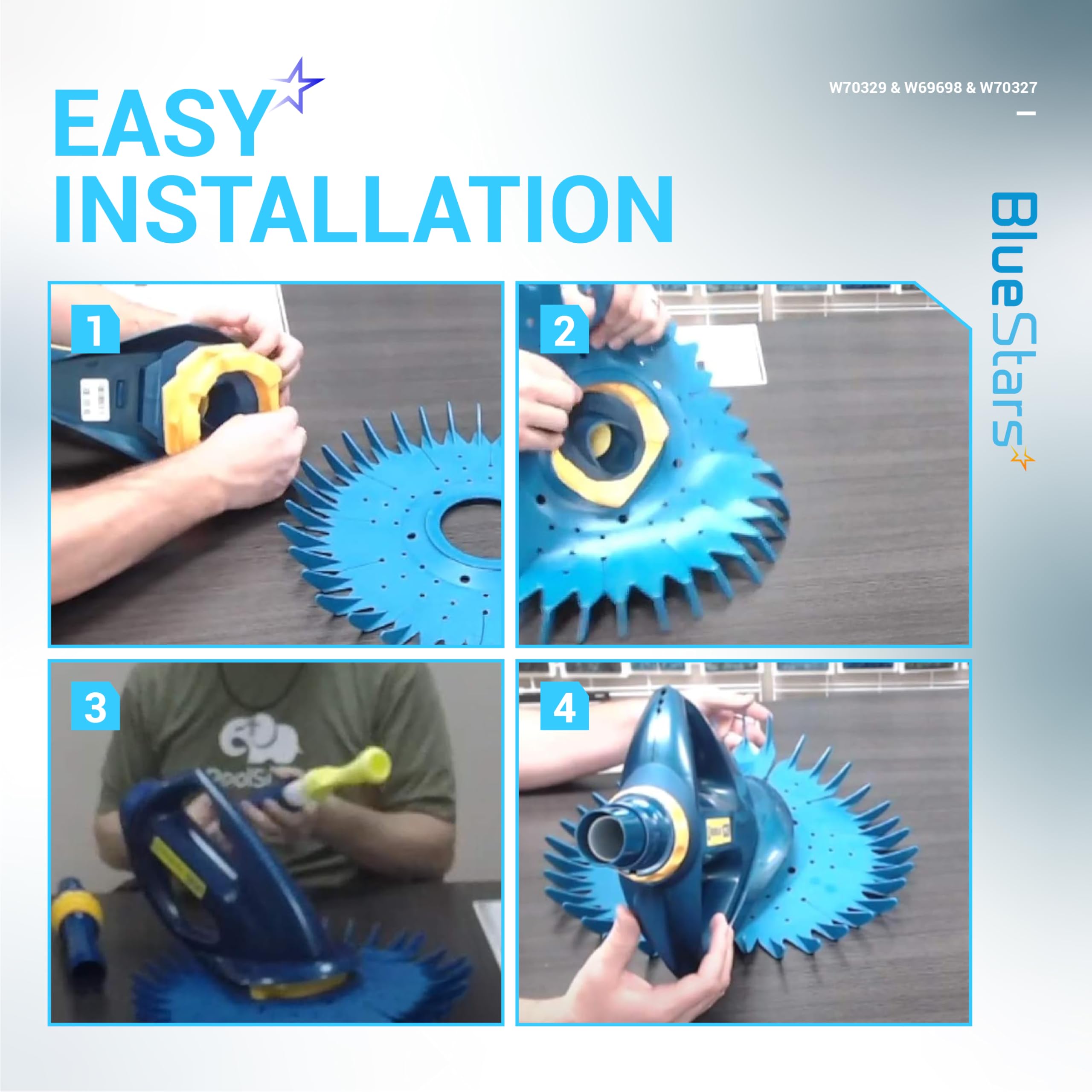 BlueStars W70327 foot pad provides a stable base for consistent cleaning