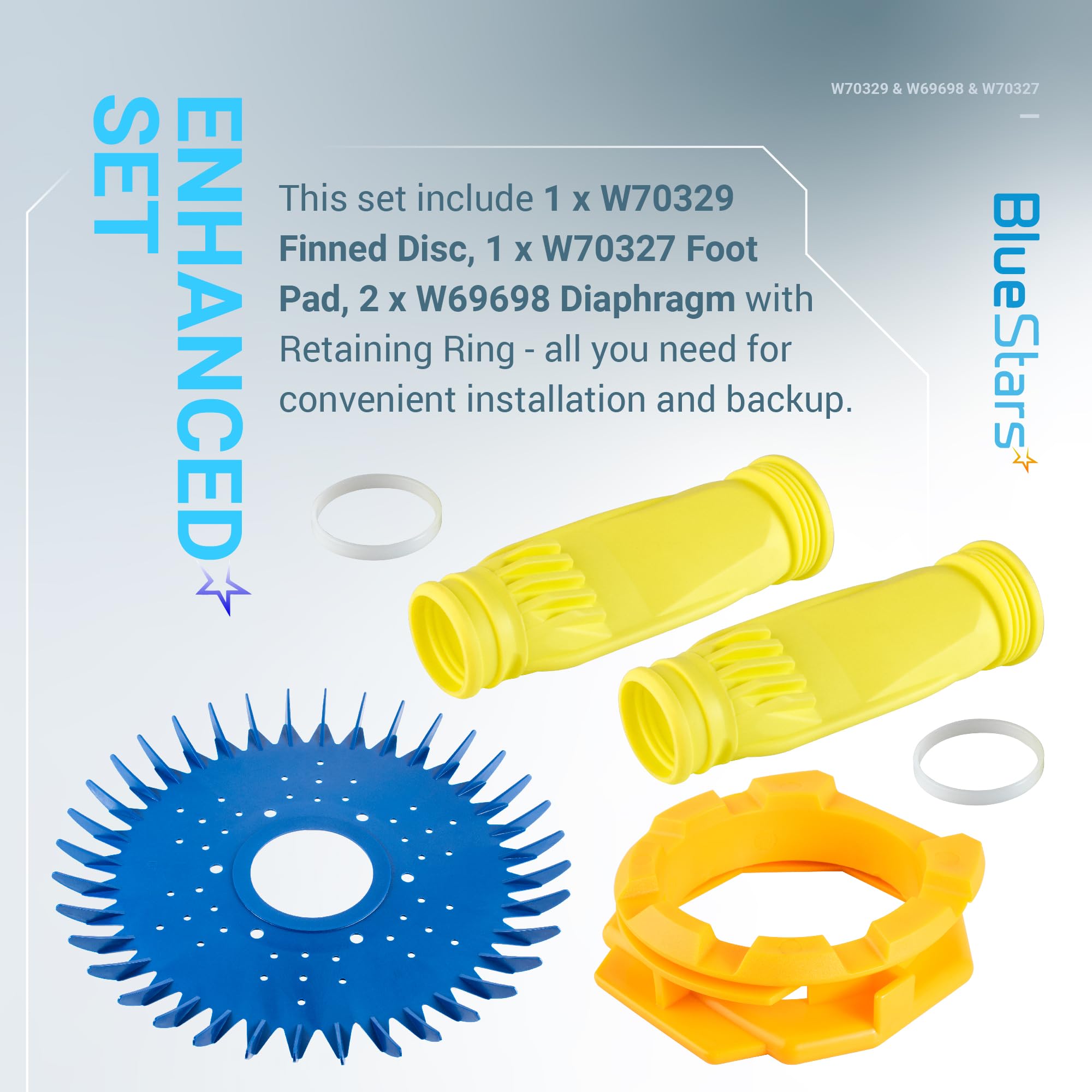 BlueStars W70329 seal and skirt ensure tight fit and leak prevention